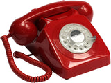 telefone retro vermelho GPO 746 Rotary Rotary Dial Phone