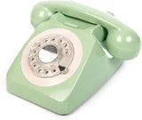 telefone clássico retro verde GPO 746 Rotary Rotary Dial Phone 