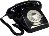 Telefone retro preto GPO 746 Rotary Rotary Dial Phone