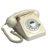 telefone clássico retro branco marfim GPO 746 Rotary Rotary Dial Phone 